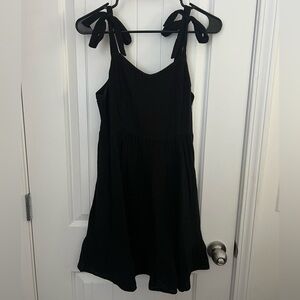Old Navy Black Mini Dress with Bow Straps